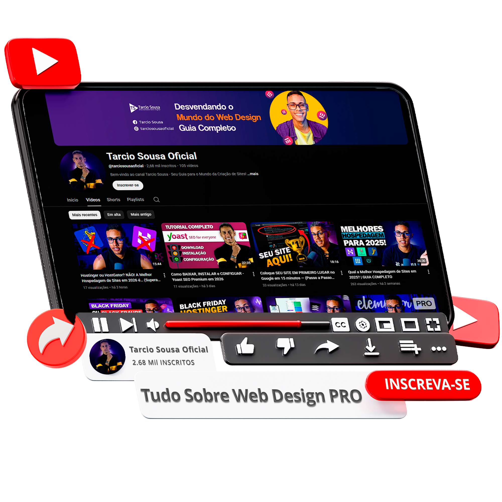 Imagem de Promoção do Canal Tarcio Sousa Oficial no YouTube